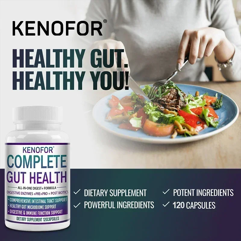 Kenofor Complete Gut Health Supplement - All-in-One Digestion, Digestive Enzyme Formula, Gut & Digestive Health, Metabolism