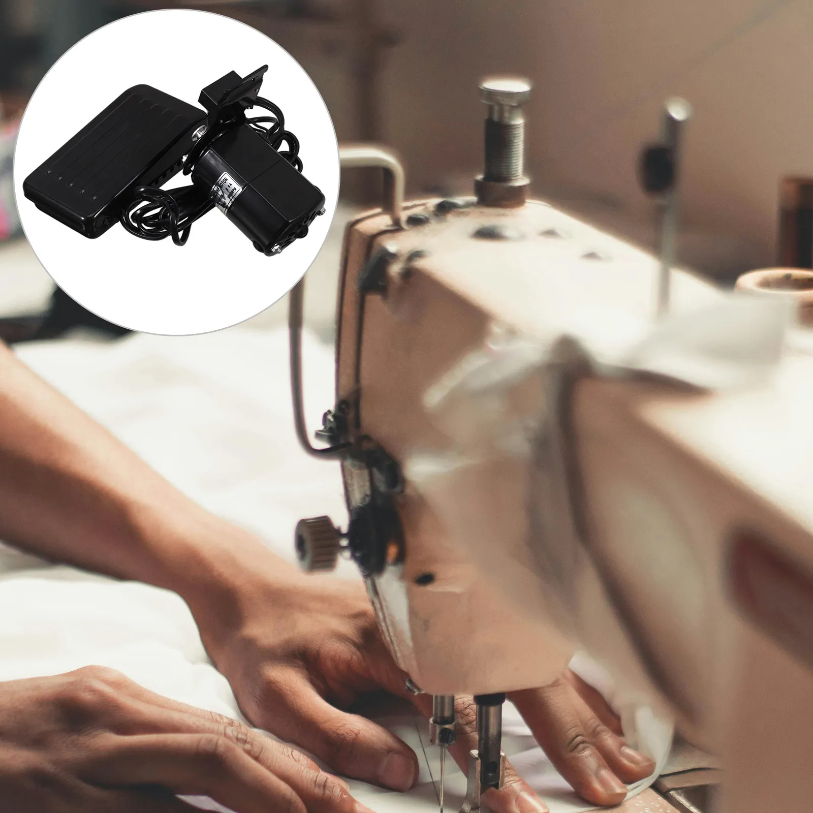 

Sewing Machine Motor 180W with Foot Pedal and Belt Kit for Home Use High Performance Replacement Part Stable Long Life Operation