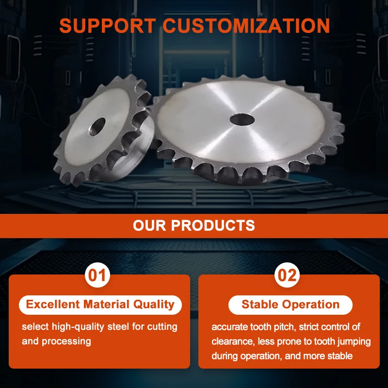 Precision 04C 2-Point Sprocket 8  Tooth Standard Hole 6mm 8mm With M5 Screw Hole Fixed 45# Steel Quenching Pitch
