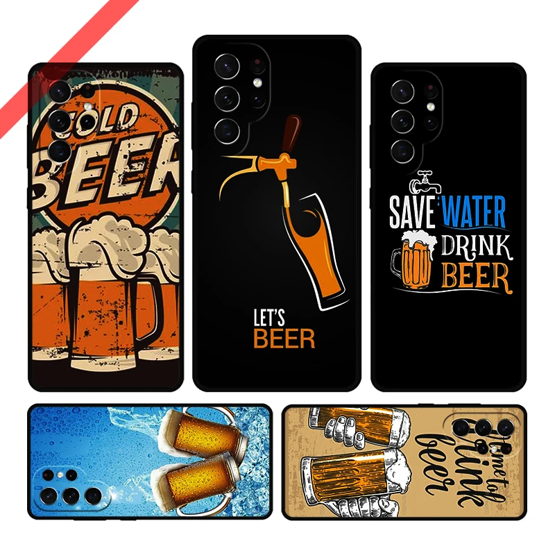 Alcohol Beers Drink Beer Phone Case For Samsung Galaxy S20 FE S21 S10 S23 Plus S24 S22 Ultra Coque Note20 Note10 S9 S8 Cover