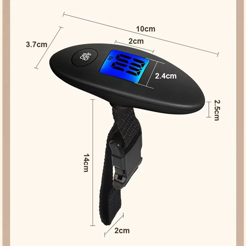 40kg/100g High Precision Travel Digital Hanging Scales With Webbing belt LCD Digital Electronic Luggage Portable Luggage Scale