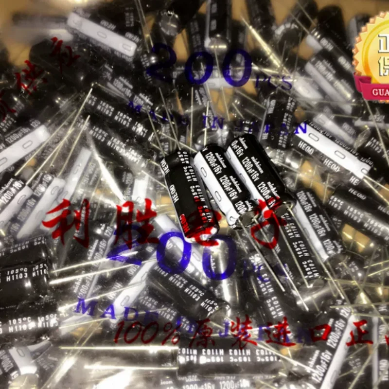 10PCS-100PCS  1200UF 16V Japanese Nichicon electrolytic capacitor 16V1200UF 10X25 HE high-frequency low resistance