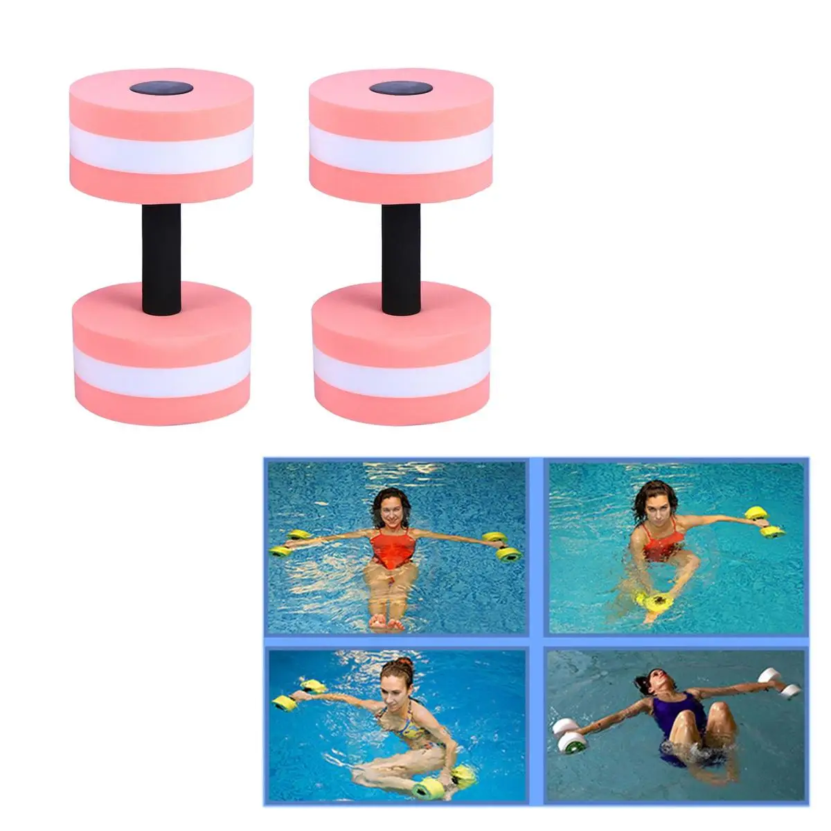 

2 PCS Water Dumbbells Exercise Weights Aquatic Barbells Hand Fitness Equipment Training