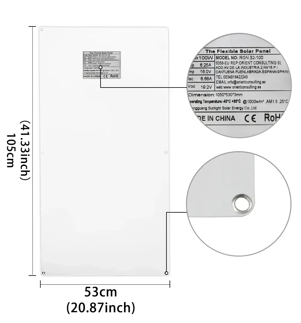 Solar Panel for Roof Shed Photovoltaic Solar Cell Flexible Solar Panel to Charge Battery 200W 100W 500W 400W 300W 12V