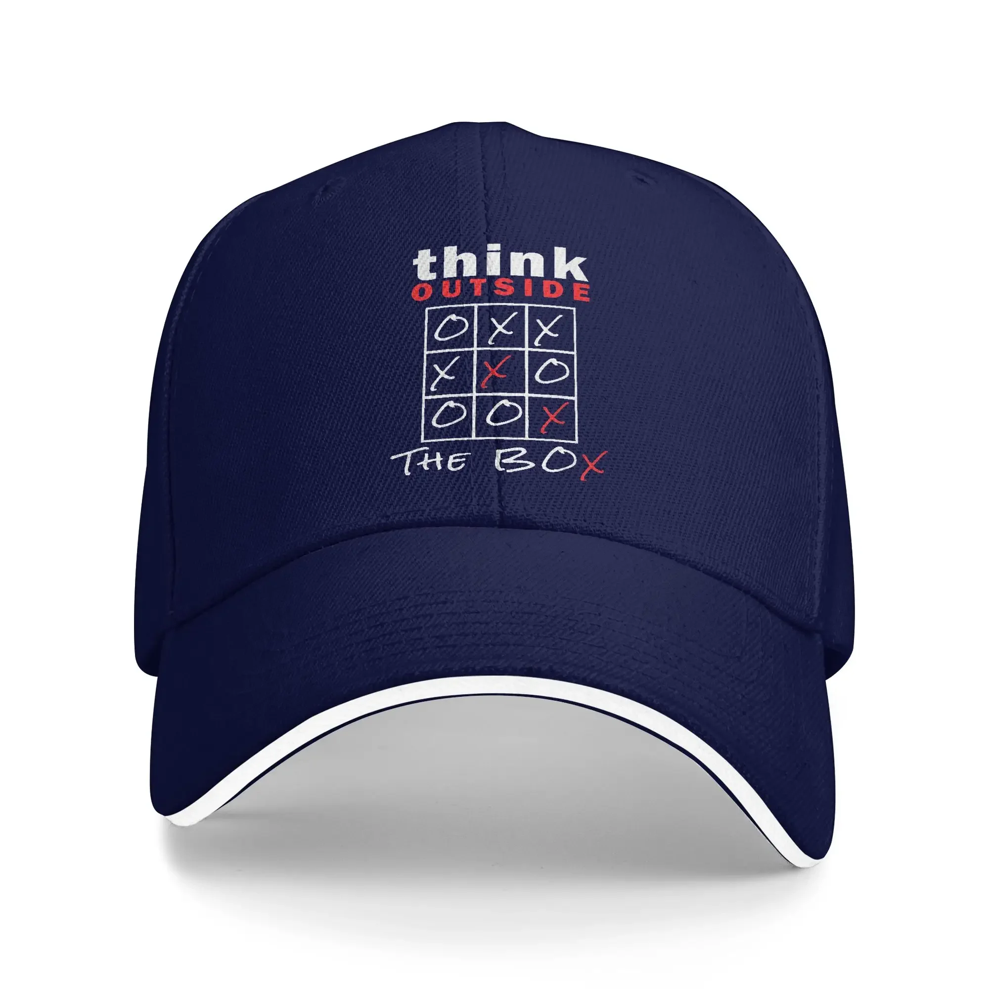 2026 Think Outside The Box Tic Tac Toe Sandwich Hats Adult ,Vintage Caps Racing Cap Adjustable Snapback Caps Baseball Caps Summe