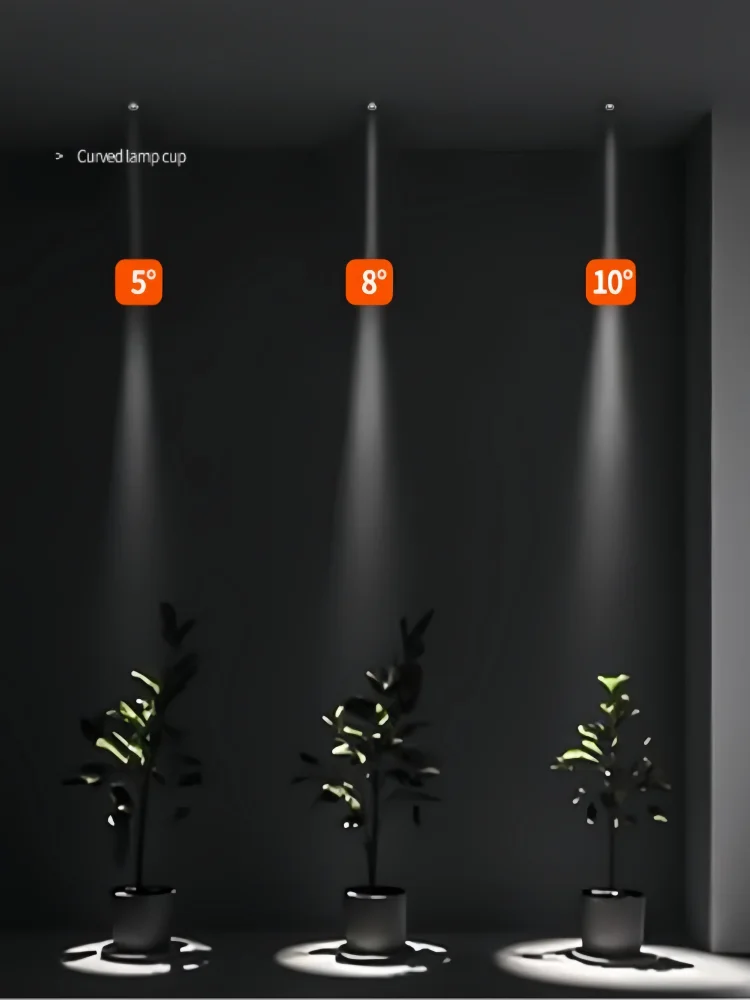 Een straal helder licht, in hoeken verstelbaar, bereik van 5 °   tot 10 ° , voor de kleine hoekige theesalon, verkrijgbaar in twee maten