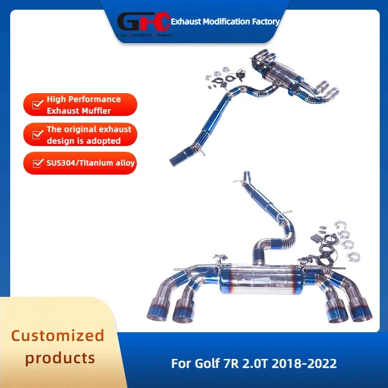 

GFC Titanium Alloy Catback Valvetronic Muffler for Golf 7R 2.0T 2018-2022 High-Performance Exhaust System Car Accessories