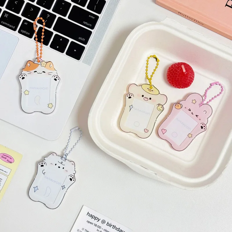 INS Cute Cartoon Animal 1-Inch Small ID Photo Acrylic Hard Storage Card Cover