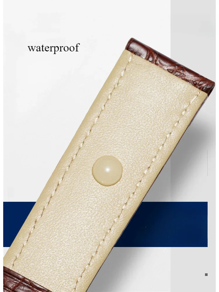 أحزمة ساعات تمساح أصلية ، حزام متين مقاوم للماء ، لونجين ، أوميجا ، كارتييه ، ميدو ، دانيل ، 14 ويلينغتون ، 16 ، 17 ، 18 ، 19 ، 20 ، 22