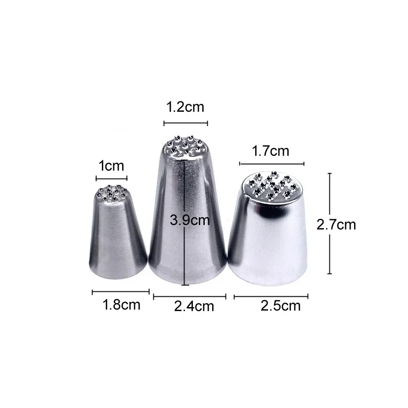 3 pcs Stainless steel cream decoration mouth Small grass shape cream nozzle Baking tools Grass Cream Icing Nozzles Pastry Tool