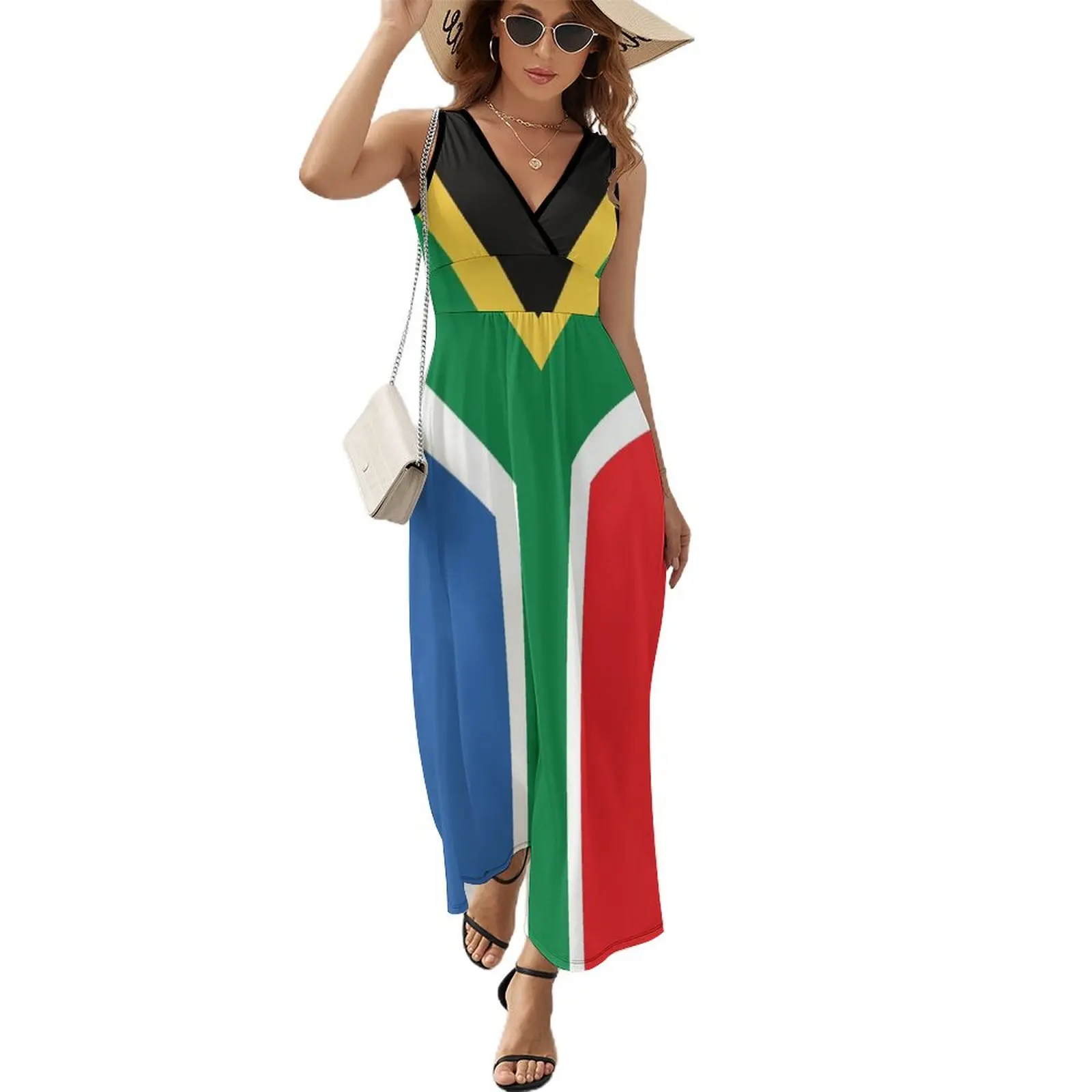 

South African Flag Sleeveless Dress Women's clothing women's summer dresses 2024