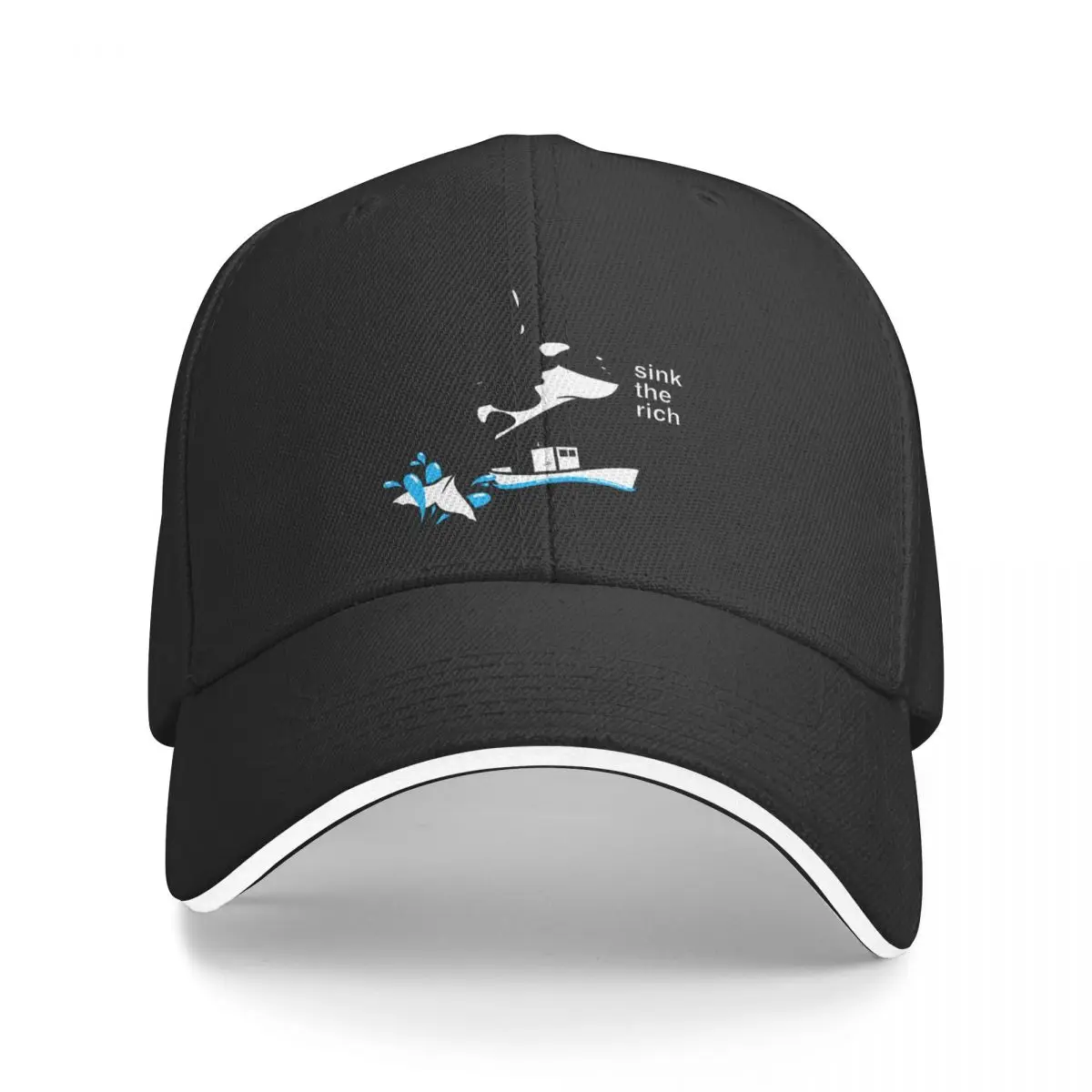 Sink the rich - Orca Baseball Cap hiking hat Hat Man For The Sun Streetwear Beach Designer Man Women's