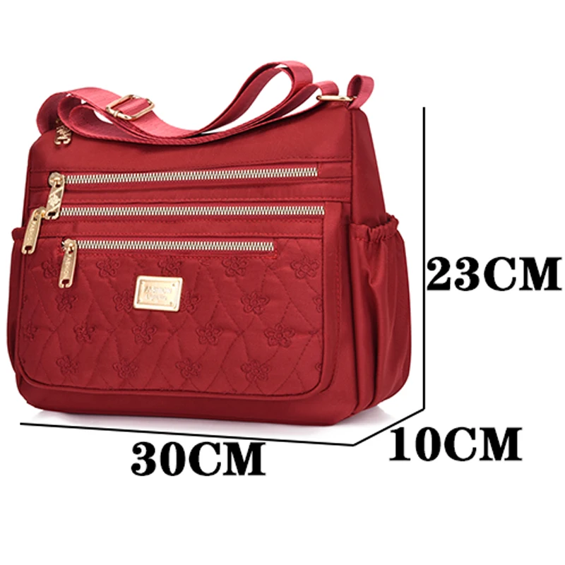 2024 Popular Luxury Women\'s Designer Shoulder Bag Fashion Embroidery Oxford Cloth Diagonal Span Bags New Multifunctional Handbag