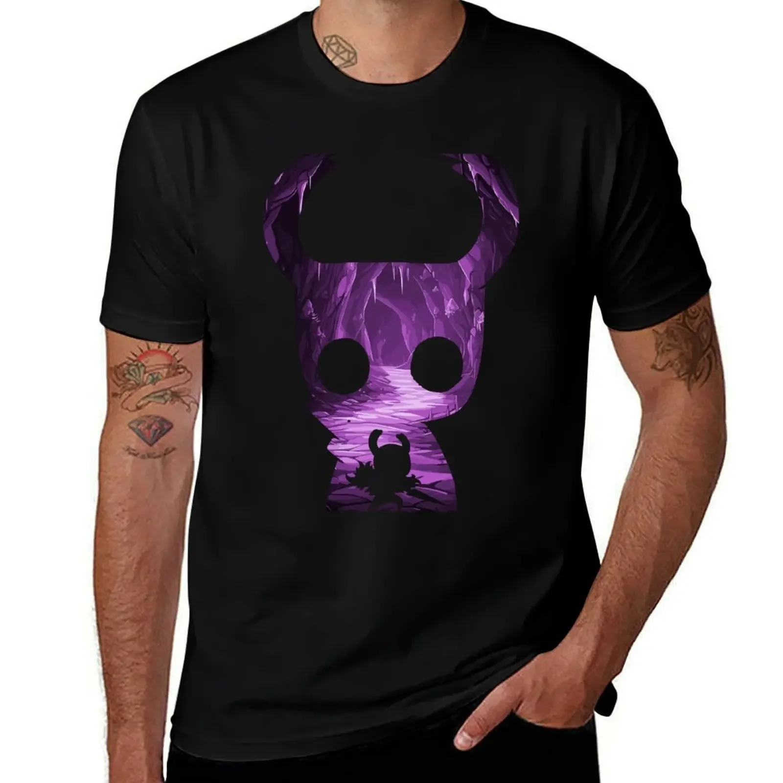 Hollow Knight - The Knight *Negative Illusion* T-Shirt funny meme t-shirts graphic shirts graphics anime shirts men