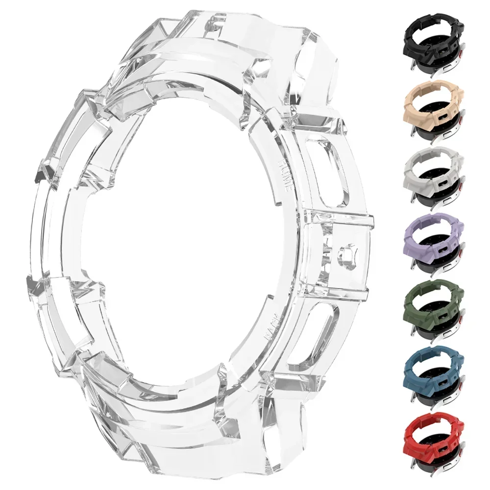 Armor Cover for Samsung Galaxy Watch Case 4 5 6 40mm 44mm PC Protective Fashion Accessories Hollow Frame WatchCase Bumper