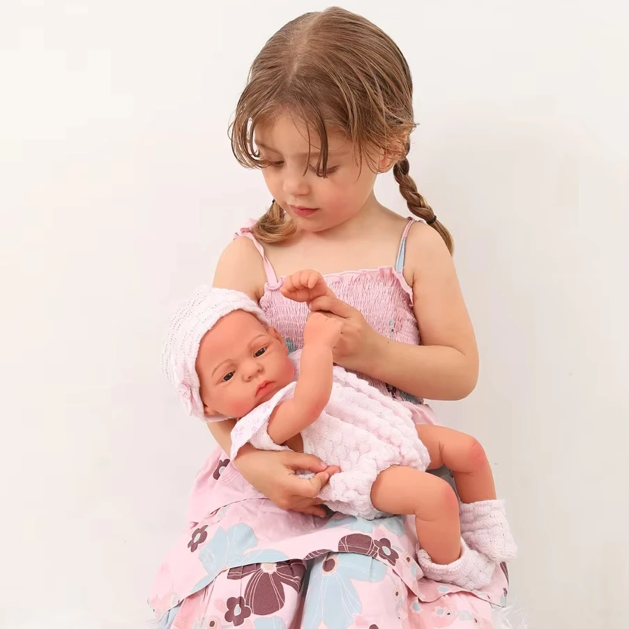 16インチ（40cm）のリボーンドール、洋服セット付き、ビニール製新生児