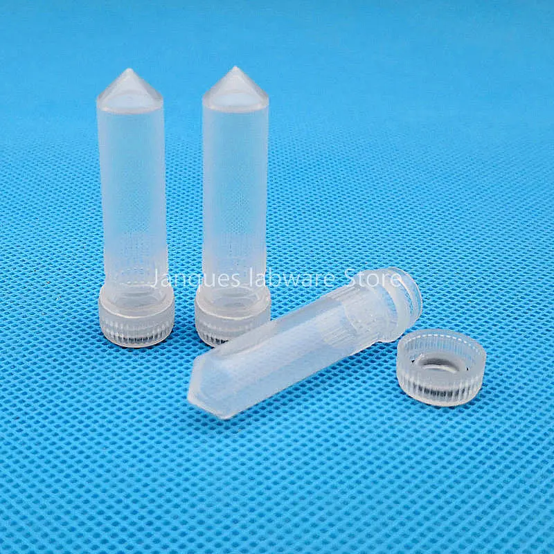 Laboratory 2ml Plastic Freezing Tubes Conical Bottom Biological Sample Cryovials With Gasket Cryo Tube