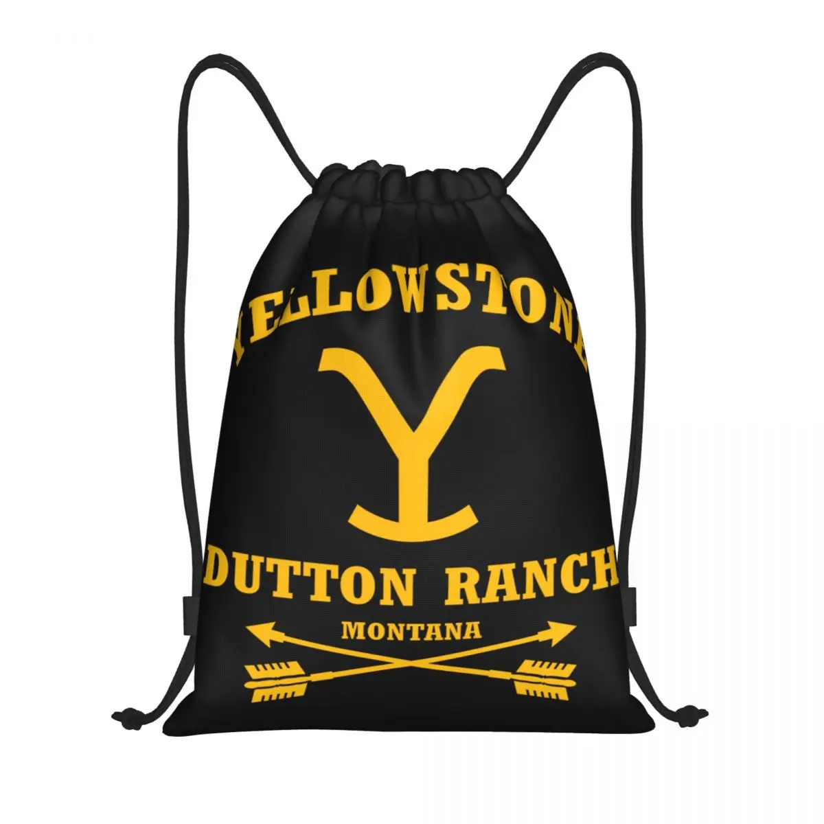 Custom Yellowstone Dutton Ranch Drawstring Bag para Treinamento Yoga Mochilas Mulheres Homens Sports Gym Sackpack