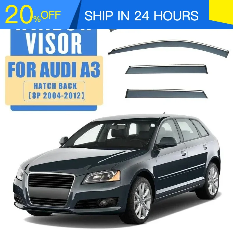 ウィンドウバイザー Audi A3 ハッチバック 2004-2012 Audi a3 window guard-AliExpress
