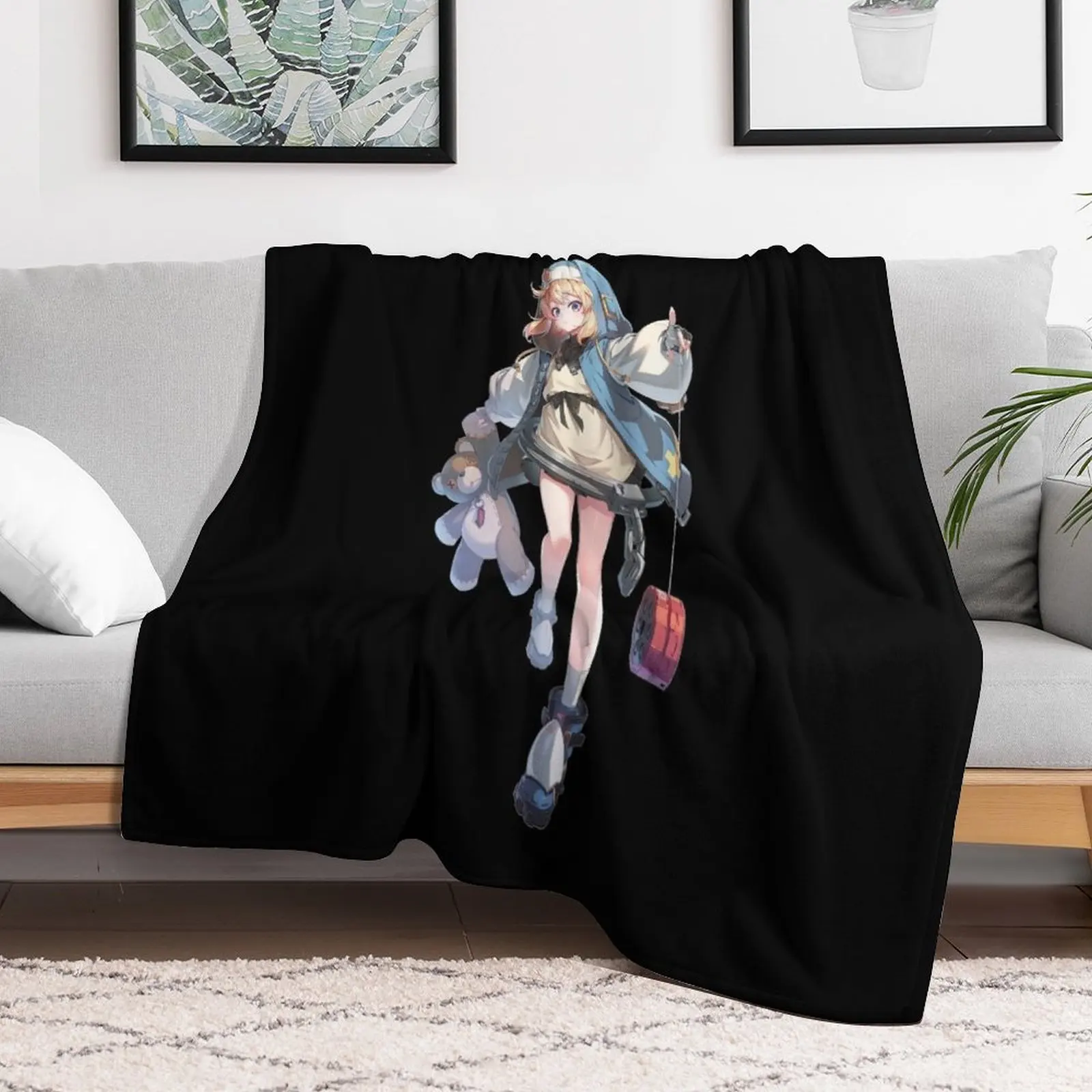 Bridget - The Guilty Gear Throw Blanket Designers Soft Beds Quilt Blankets Plaid Camping Blankets