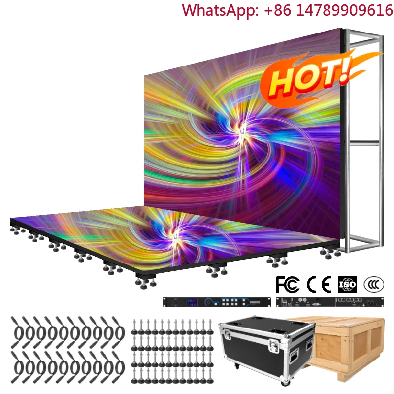 

2025 Popular Interactive LED Dance Floor Display Screen Factory Party Wedding ScreenInteractive LED Floor DisplayHuman-Screen In