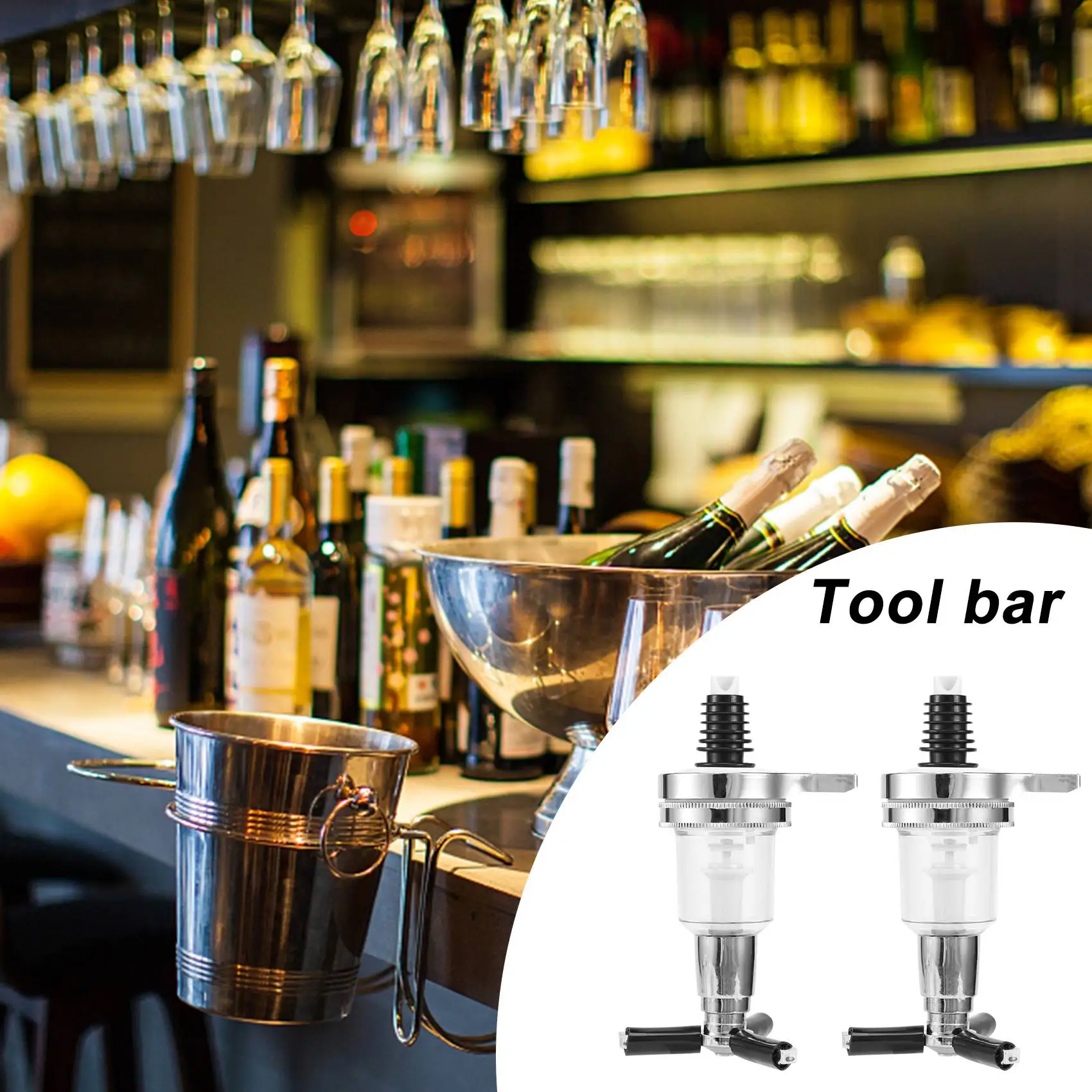 ABCA-2Pcs Bar Butler Wall Mounted Replacement Nozzle Shot Dispenser For Revolving Liquor Caddy Bottle Holder