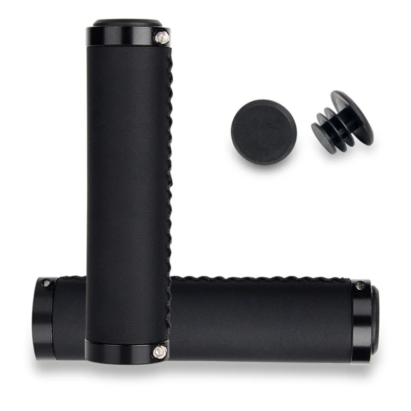 

1 Pair Bicycles Handle Locking Cover Bikes Grip Shockproofs Grip with End Plugs N58B