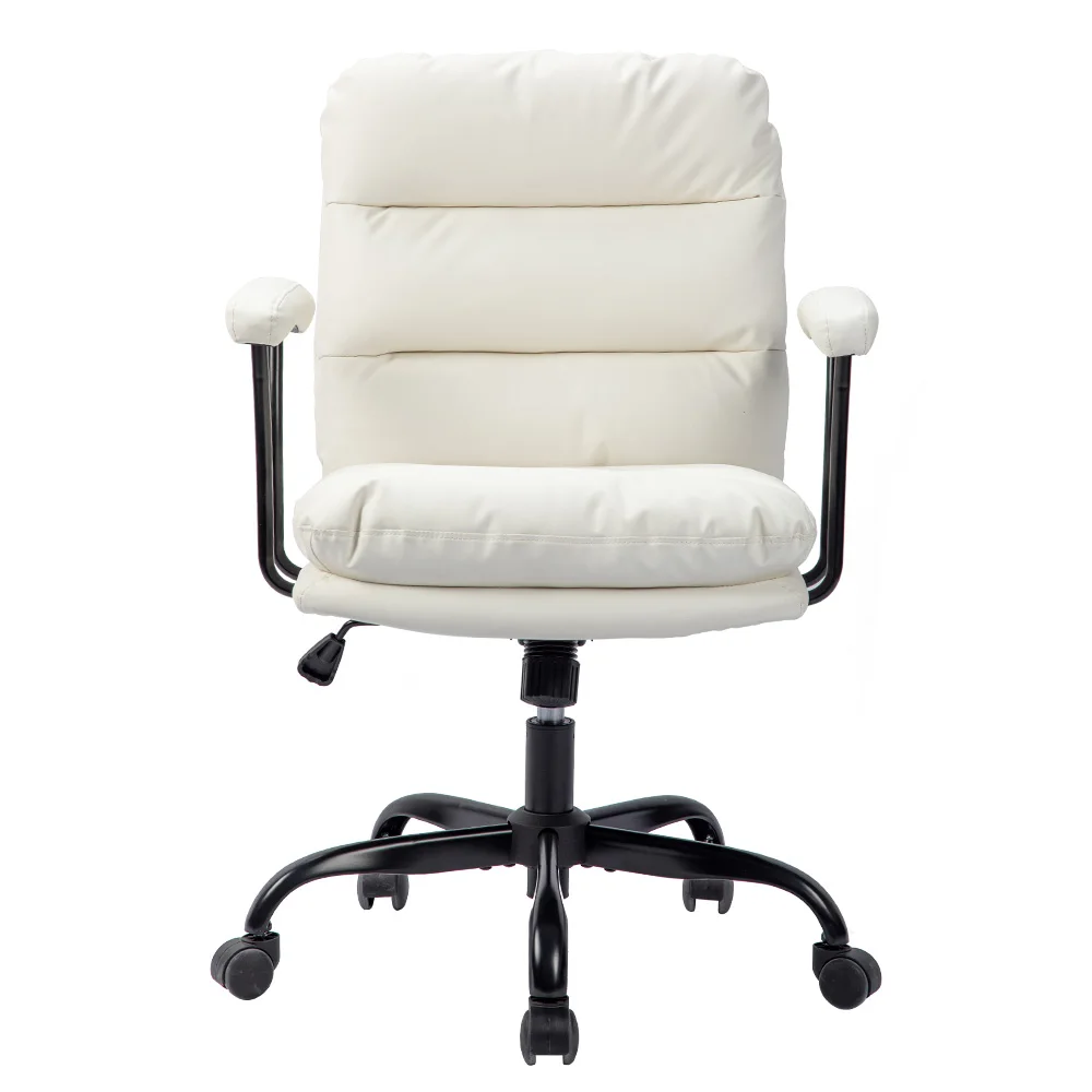 design white metal base boss tilting reclining swivel chair executive leather ergonomic office chair with footrest and headrest