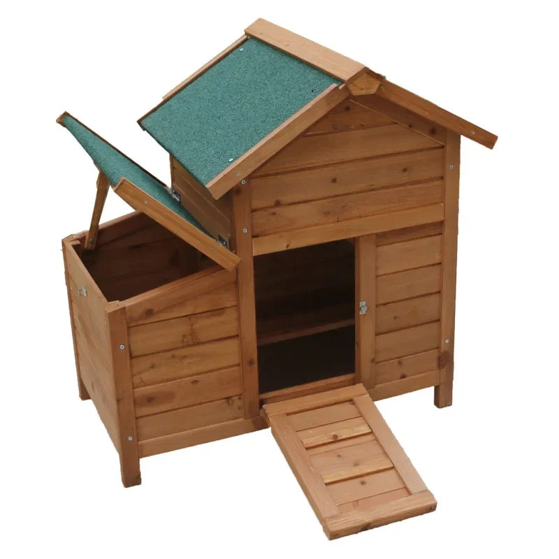 Wooden Pet Cages Chicken Coop NATURAL Color for Outdoor Farm House Chicken Run Backyard Hen House