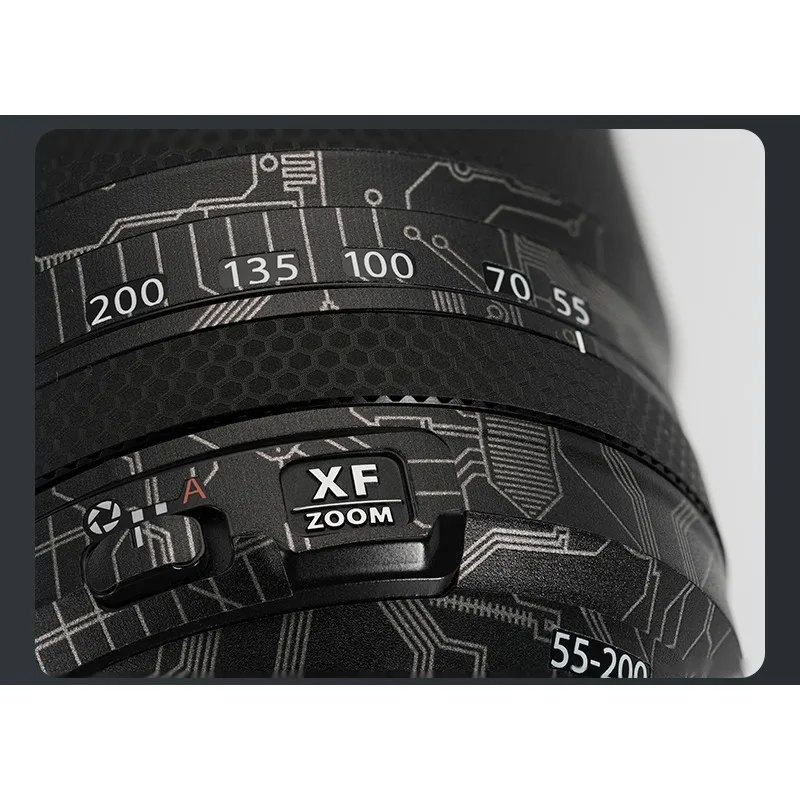 Fujifilm xf-カメラレンズ用の傷防止ビニールフィルム,保護ステッカー,55-200mm, F3.5-4.8, 55-200