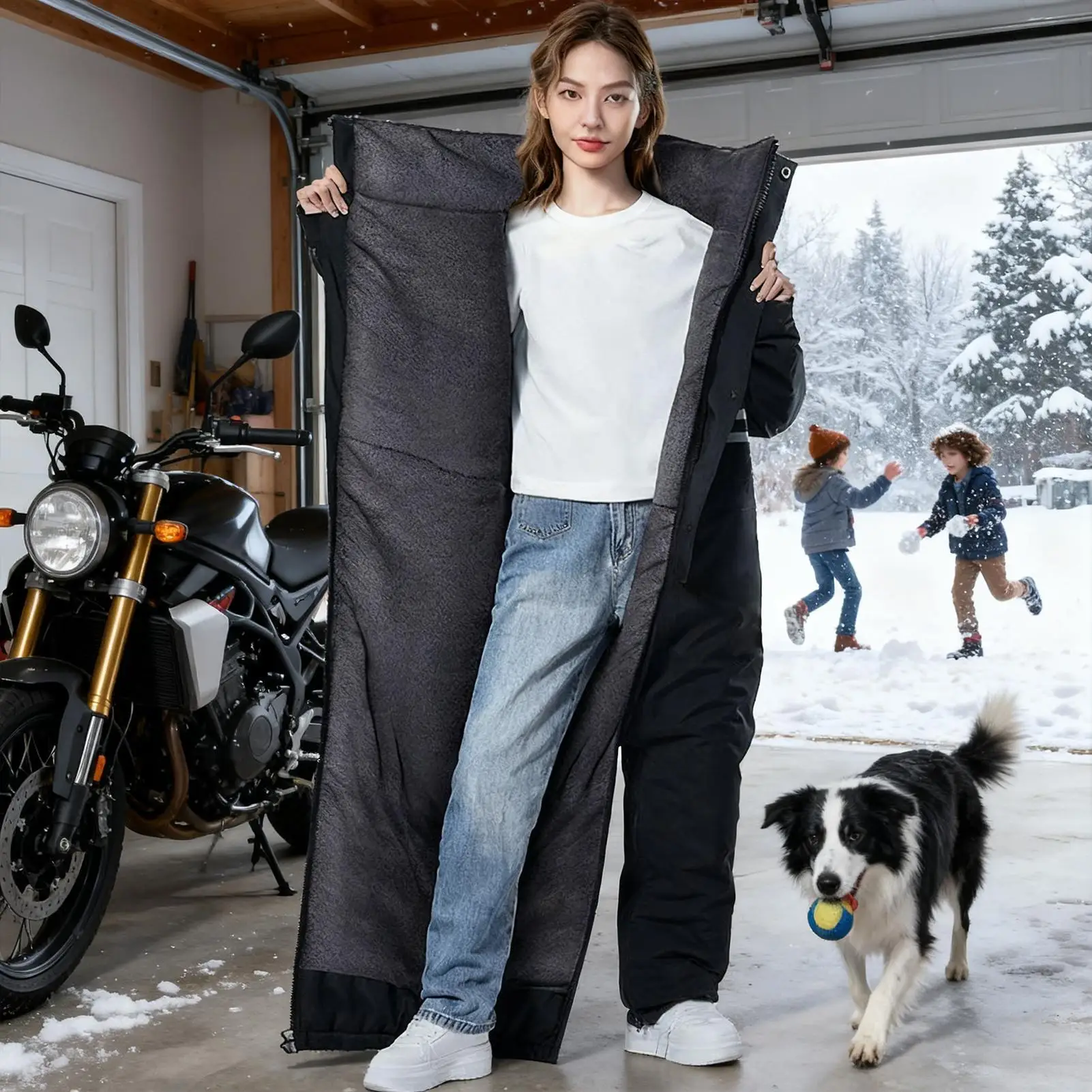 

Winter Motorcycle Warming Clothes Suit with Reflective Strips windproof motorcycle riding jacket for Winter Daily