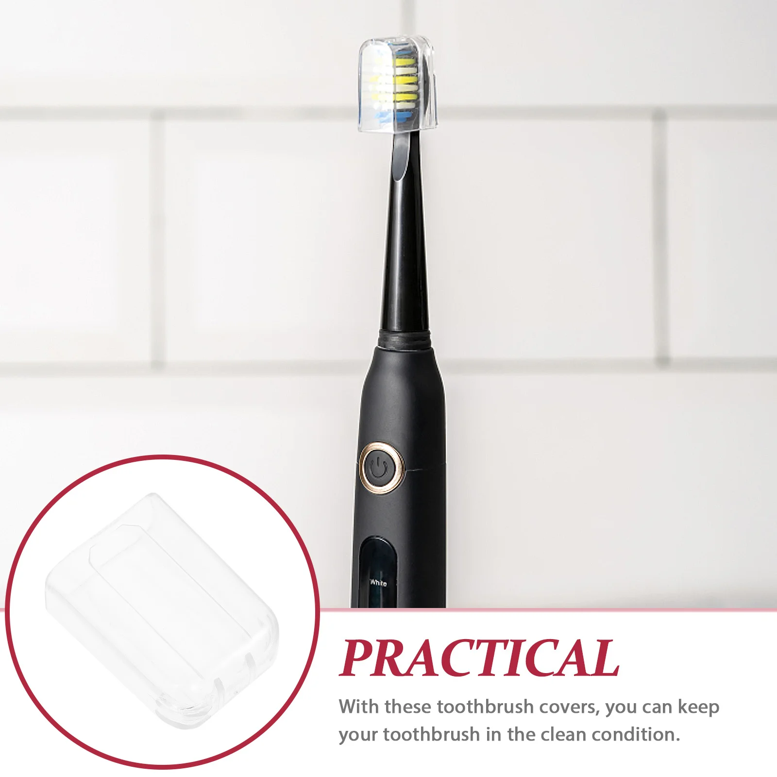 20Pcs Transparent Toothbrush Covers Caps Protect Electric Toothbrush Heads Easy Use Clean Travel Dust Protector