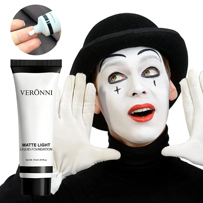 Mixable Pure White Foundation,Blending Liquid Toner Matte Light White Liquid Foundation Blending Pure Makeup ForCosplay Festival
