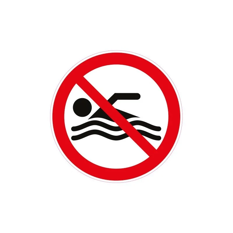 

Warning Sign Bathing Banned Swimming Swimming Pool Sticker Attention-