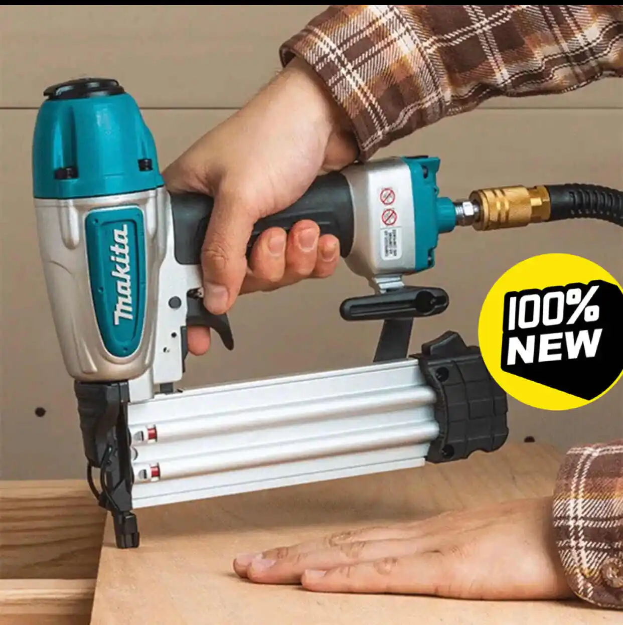 Imagem -03 - Makita-pneumatic Straight Nail Gun Ferramenta para Madeira 18 Gauge Adequado para 15 Mm50 mm Af506