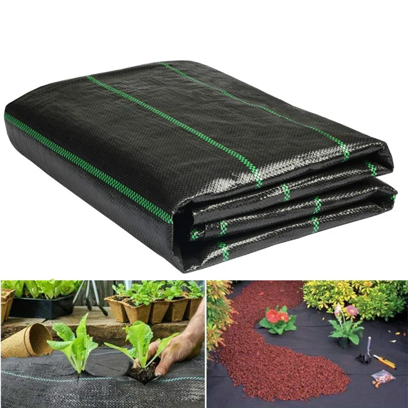 

Weed Membrane Garden Landscape Fabric Anti Grass Cloth Strong Breathable Plastic Mulch Thicker Durable Ground Cover Sheet Mat