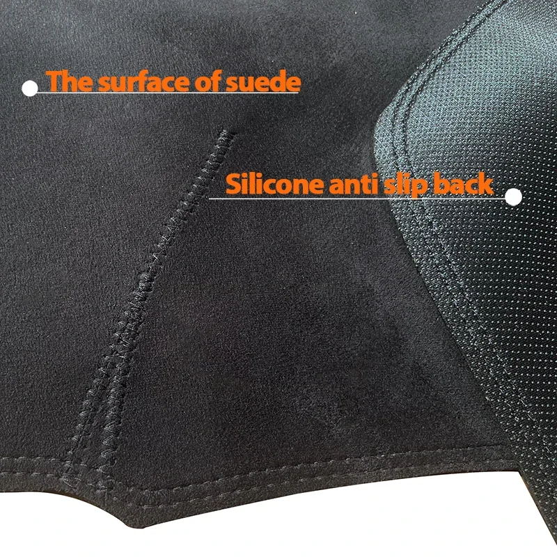 Schwarzes Wildleder-Armaturenbrett, Anti-UV-Armaturenbrett-Abdeckung, Sonnenschutz, Teppichpolster für Mazda 3 M3 BL Axela 2009 2010 2011 2012 2013 Teppich – Detail 11