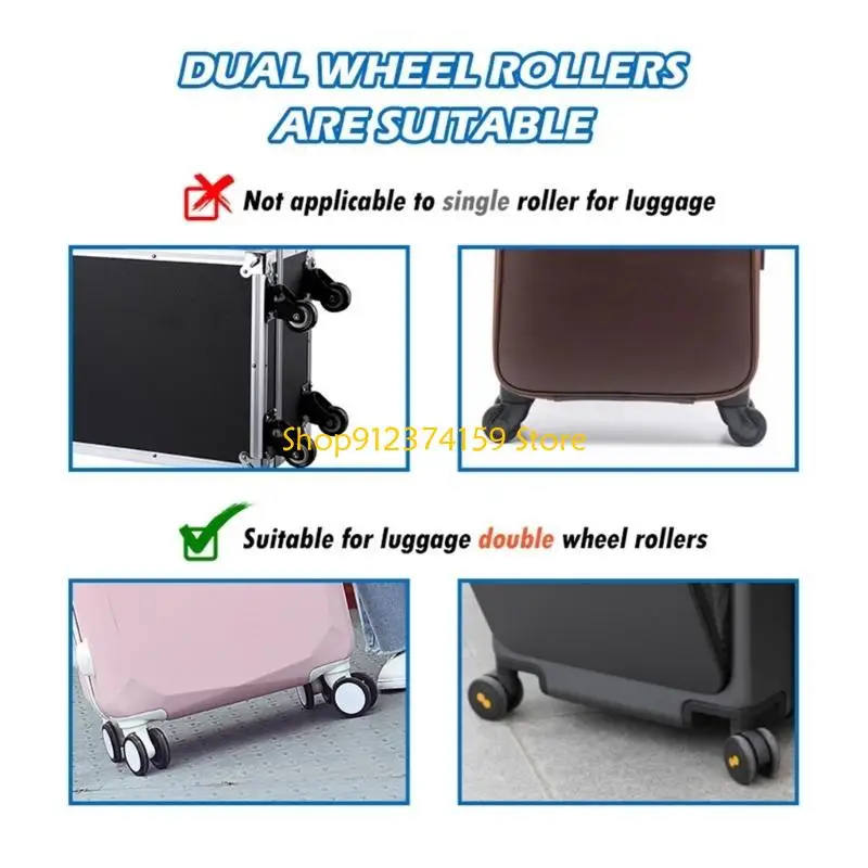 

G5AE Luggage Spinner Wheel Covers Reduce Noise for Most Caster Luggage Accessories