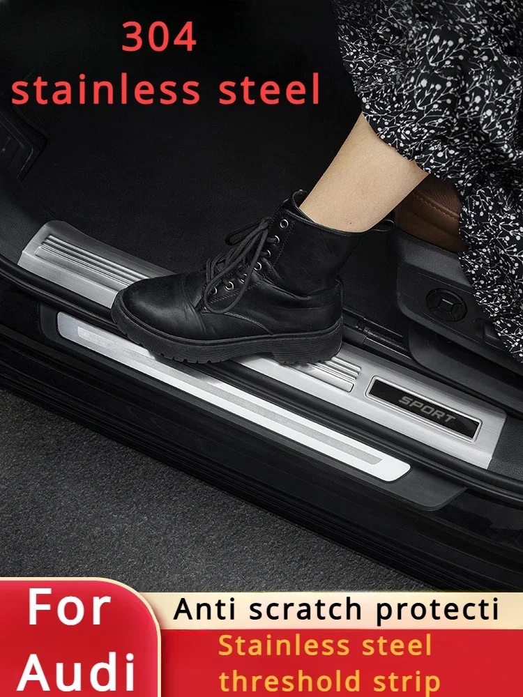 

Stainless steel threshold welcome pedals suitable for Audi A6L/Q5L/A4L/A3L/Q3/A7L/A5- auto interior decoration accessories