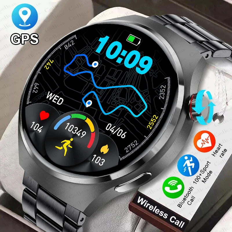 GPS уличные Bluetooth-вызовы SmartWatch для мужчин 360*360 HD экран фитнес-трекер 150+ спортивный режим мужские умные часы для серии HUAWEI GT