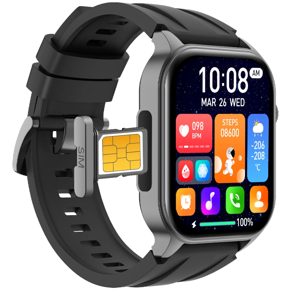 ODM OEM Custom Amoled Pro Max Mujer Montre Connecte Ultra Hombres Sim Card 4G Inteligente Relojes Smart Phone Watch With BT Call