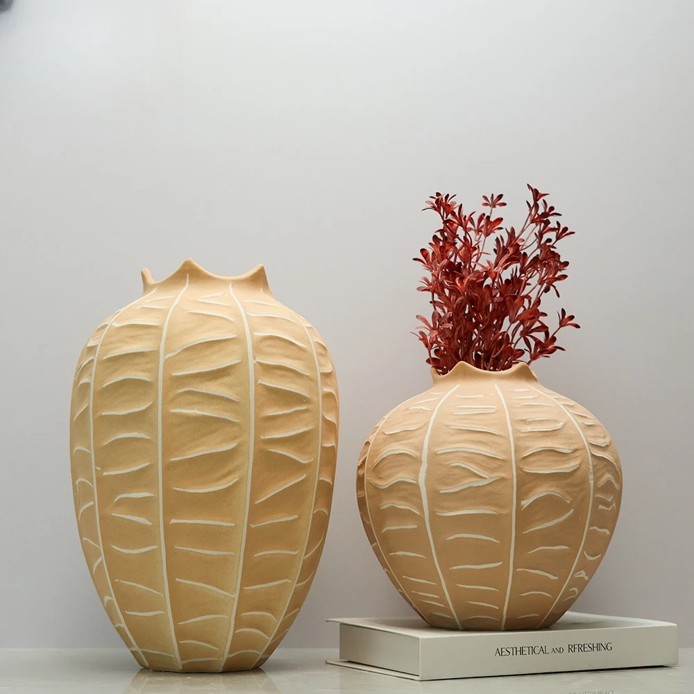 

Современная простая керамическая ваза, ретро-цветовое украшение со звездами и фруктами, ландшафтный дизайн проживания в семье, композиция из сушеных цветов, креативная