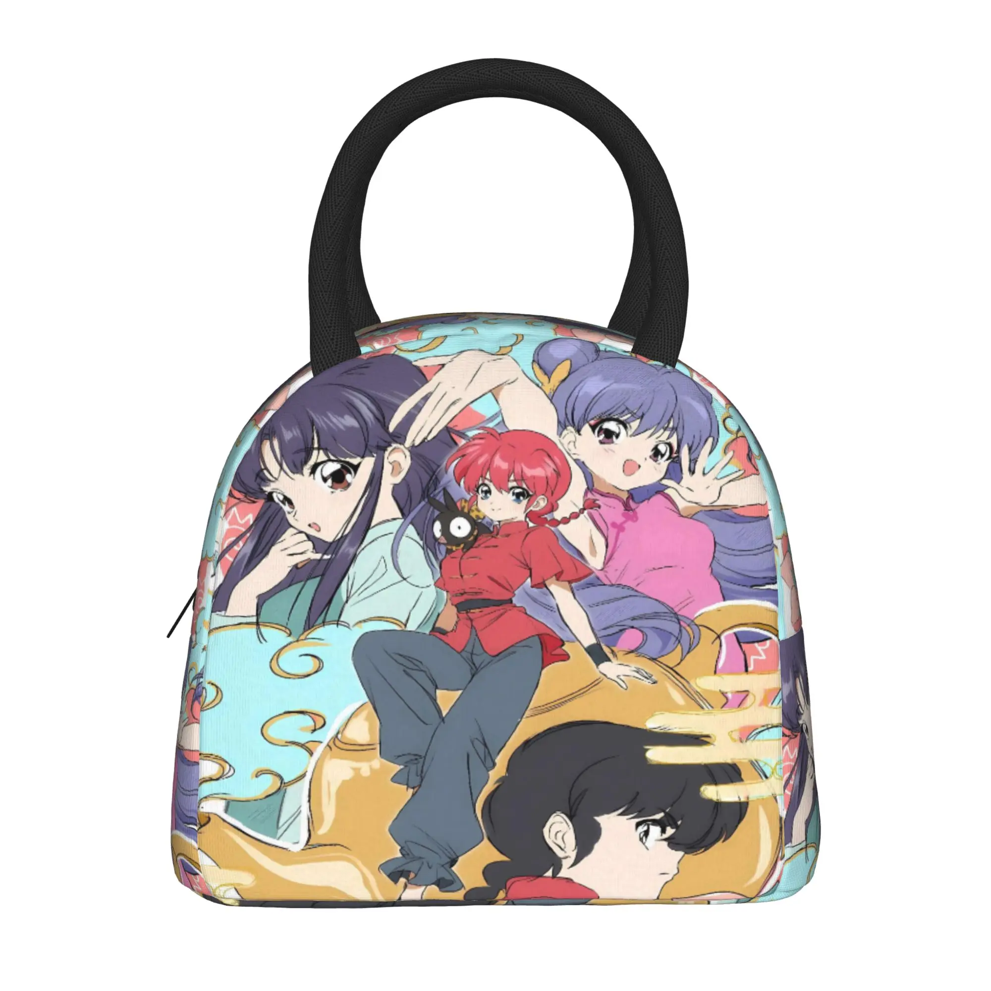

Сумка для обеда Ranma Saotome, портативный ланч-бокс в стиле аниме, мужская сумка-холодильник для пикника с принтом, забавные термосумки для обеда из оксфордской ткани
