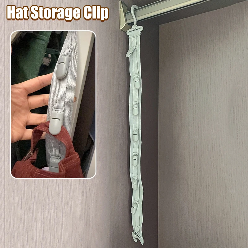 Hat Storage Over the Door Hat Rack Rotatable Clips Cap Organizer Foldable Hanging Holder For Hats, Socks&Underwear Storage
