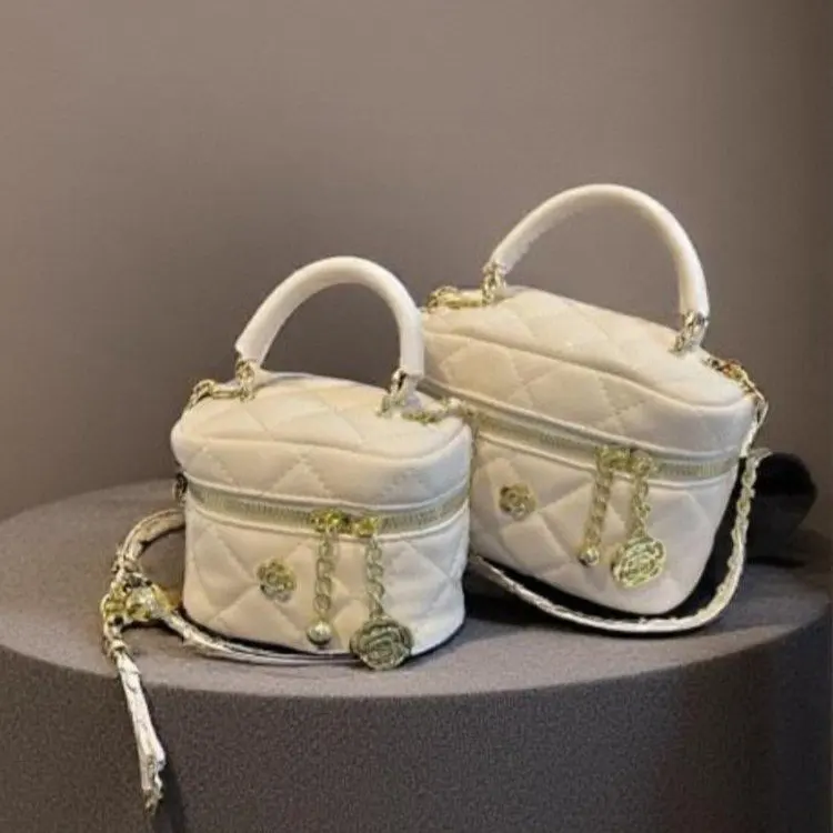 2026 New Arrival Color Block Women Bag Quilted Chain Strap Versatile Commute Casual Shoulder Crossbody Purse