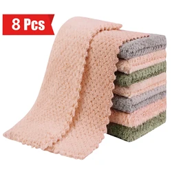 8Pcs Microfiber Dish Towels for Kitchen Super Absorbent DishCloths for Washing Dishes Quick Drying Cleaning Cloth Home Rags