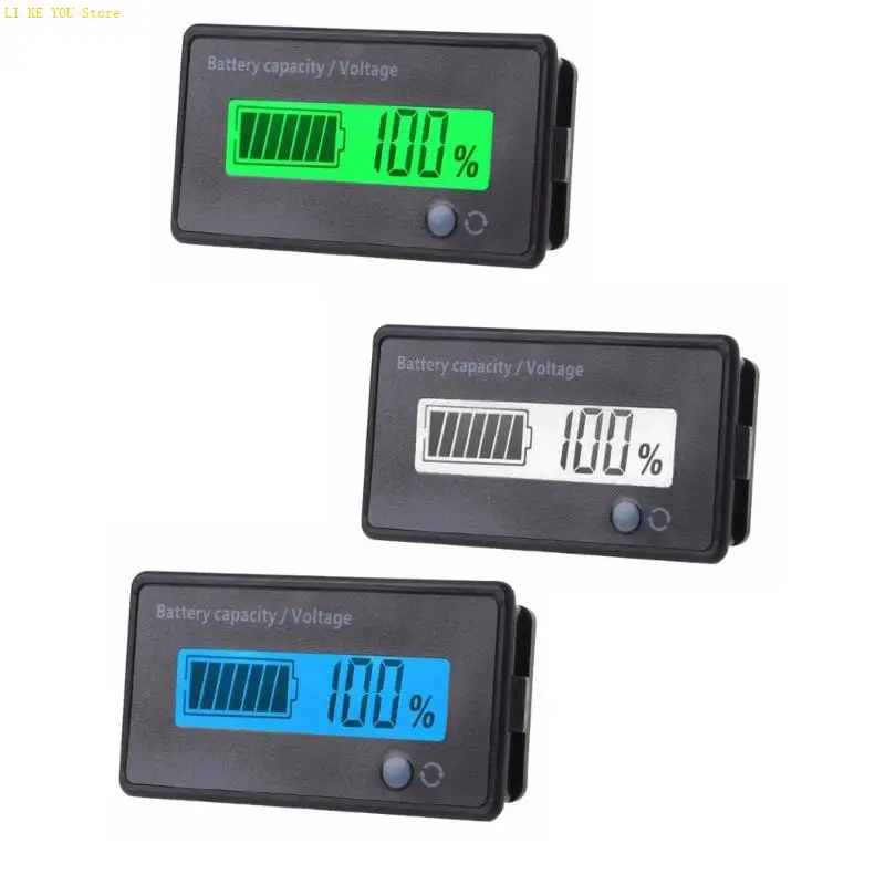 W3JE Handheld Digital Display Battery Tester Featuring Realtime Reading For 12V 24V 36V 48V 60V 72V 84V Power Sources
