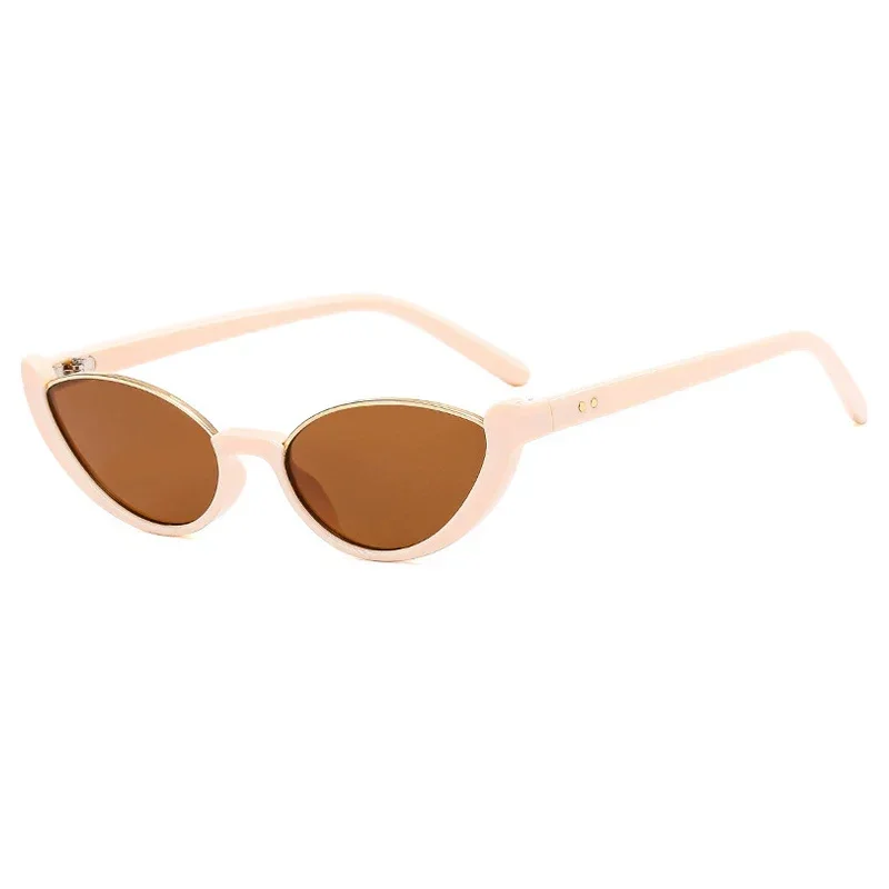 New Retro Half Frame Cat Eye Sunglasses Women Vintage Cateye Sun Glasses Female Gradient Shades UV400 Eyewear Ladies