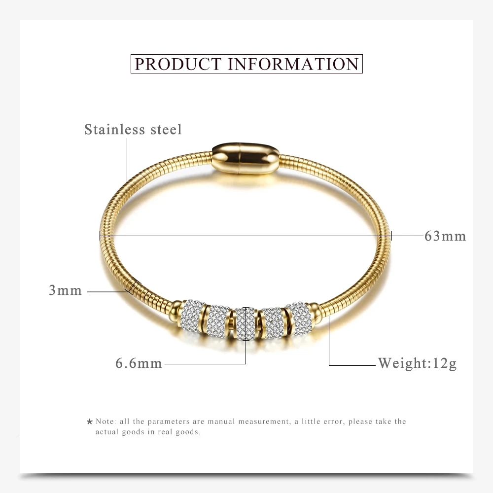 Drop shipping Fashion Woman Bracelet and Bangles With Magnetic Clasp Women Stainless Steel Bracelet Bangles Jewelry Wholesale