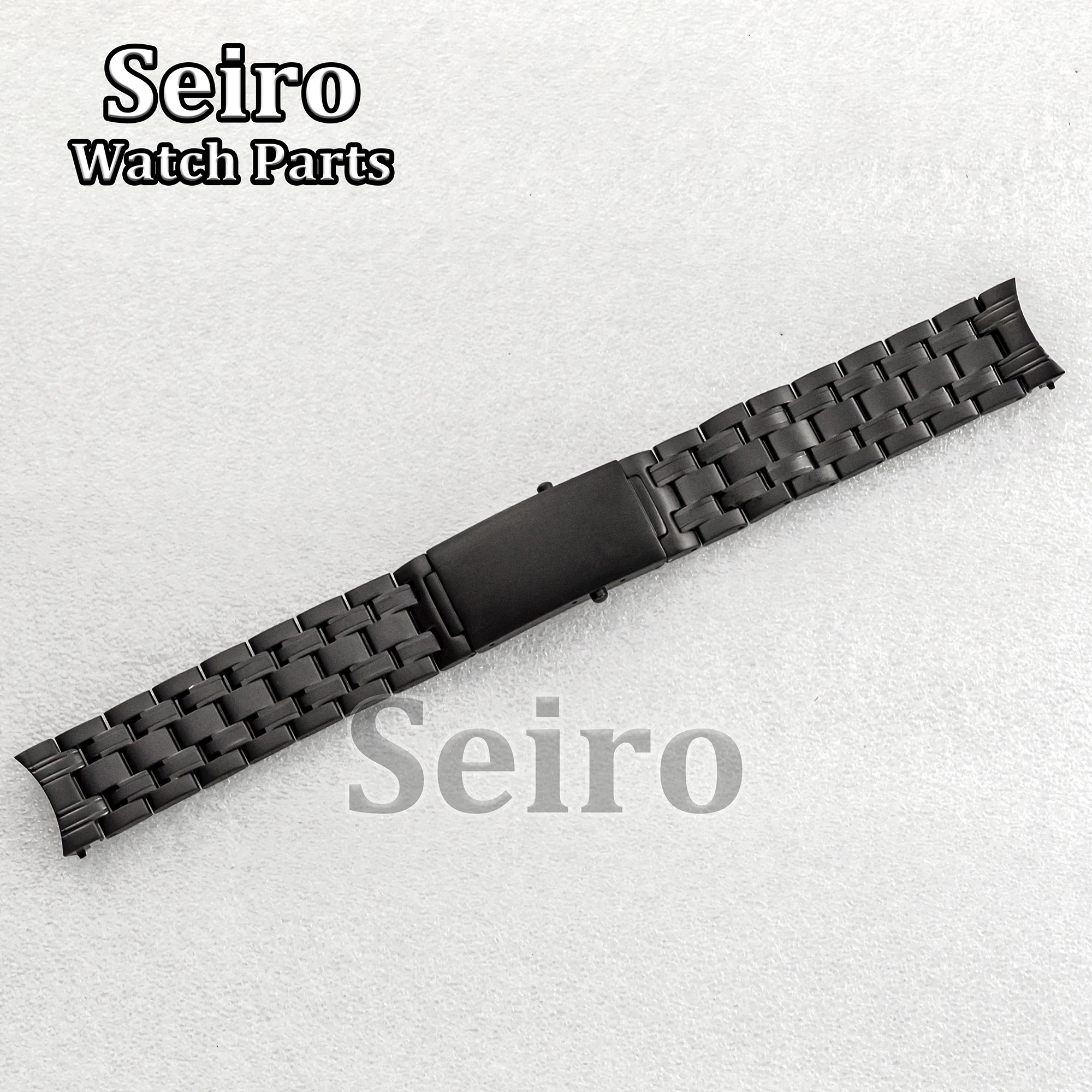 21MM Stainless Steel Watch Strap Black Silver Bracelet Watchband for Seamaster 300 Watch Modified Replacements Accessories Parts